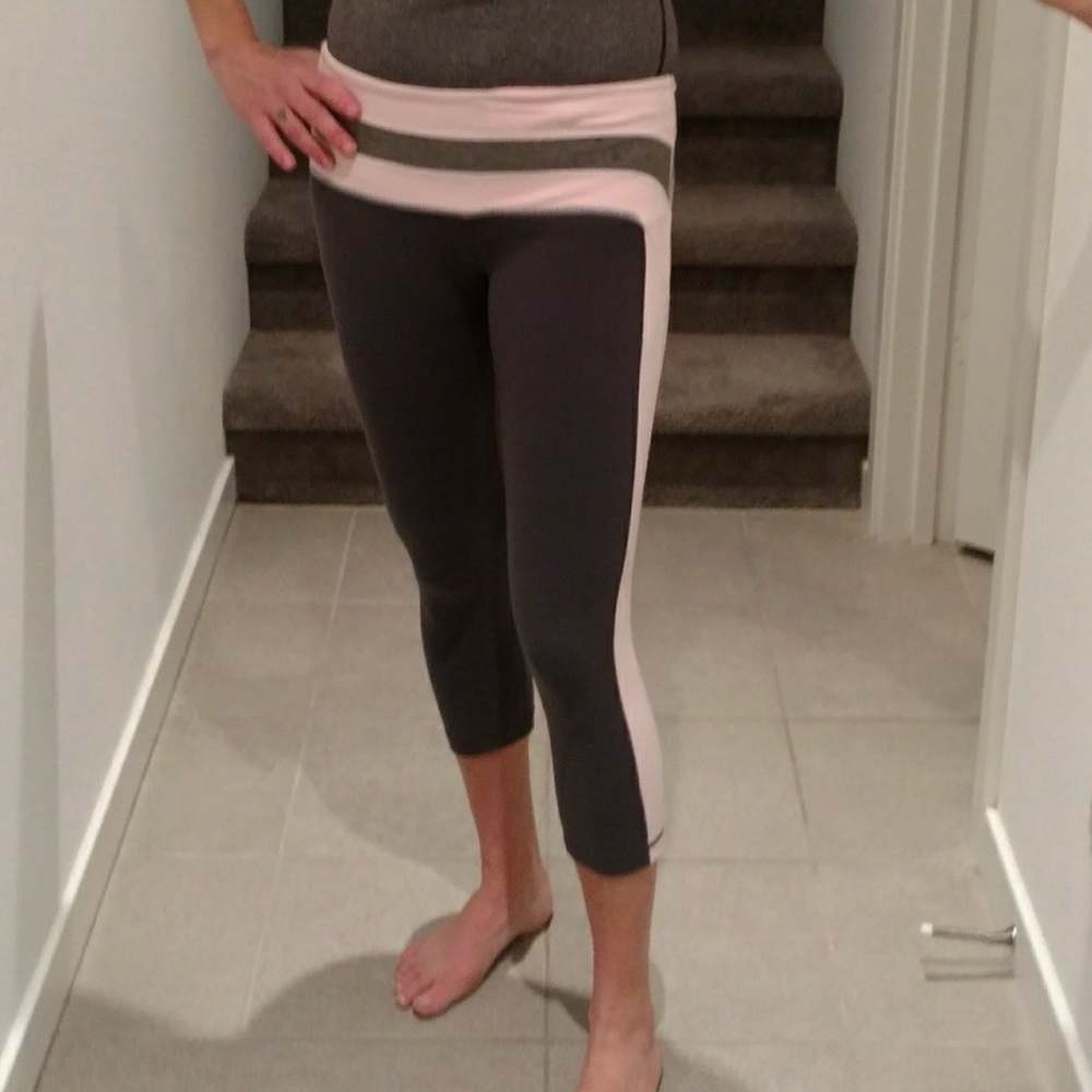 Lululemon size 6 Gray and Pink Leggings